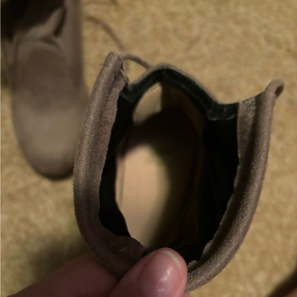 Euc-Vegan Shirhk Brown Suede Boots View 6